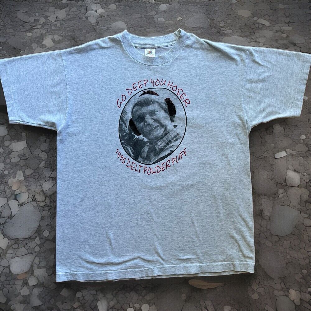 Vintage Bob & Doug Mckenzie Shirt XL Gray 90s Comedy Sketch